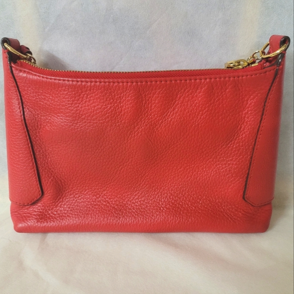 Henri Bendel Red Leather Chain Shoulder Bag - Picture 2 of 12